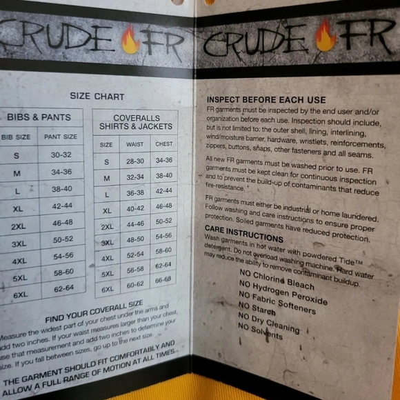 Crude FR Fire Resistant Mens Reflective Work Pants 33x30 New YEL-7952 - Picture 4 of 4